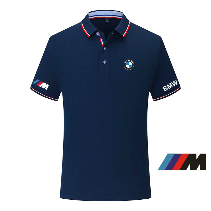 2022 Polo BMW M Motorsport Homme Mercerisé Col Contrasté Slim Fit Manche Courte